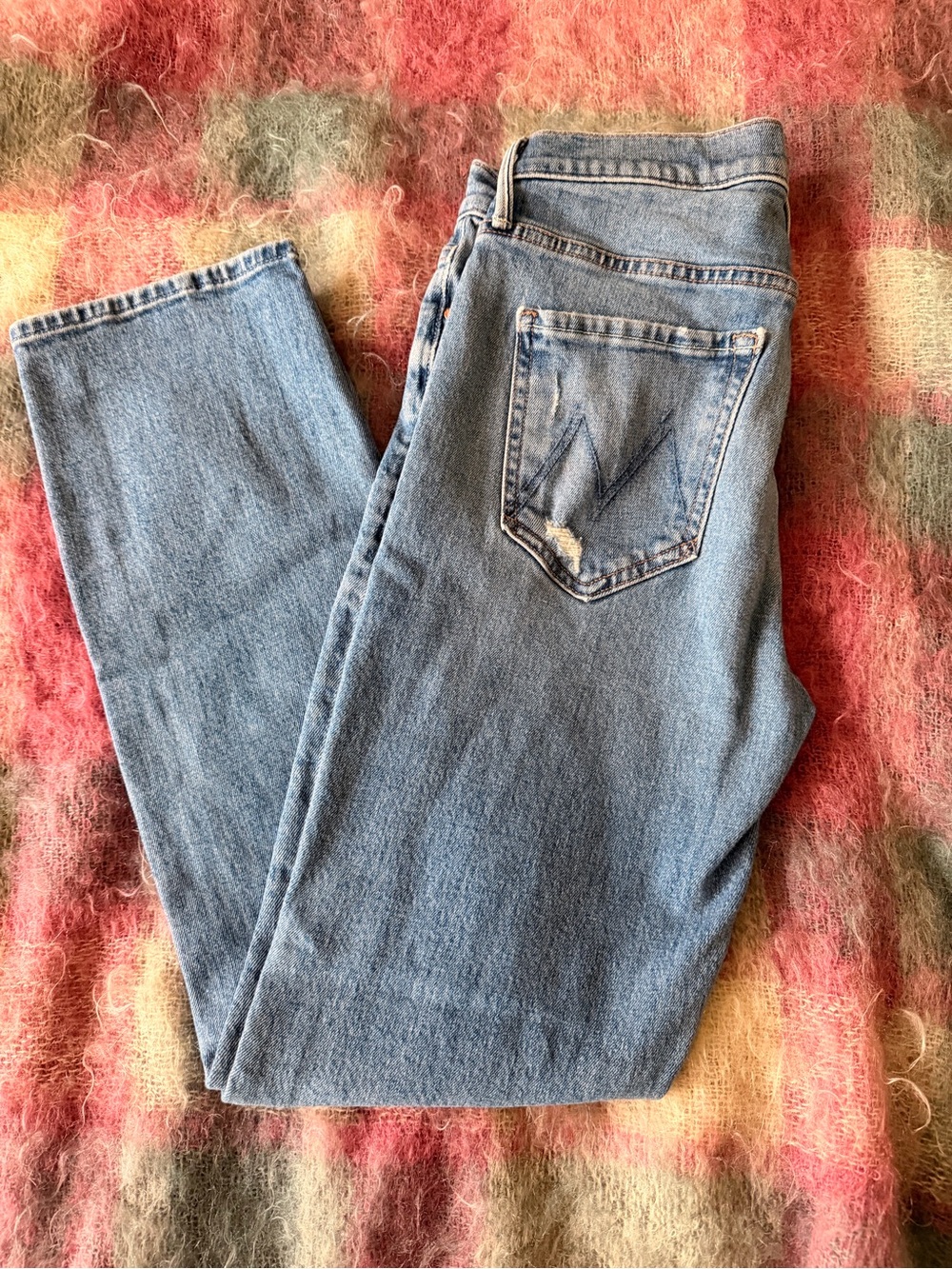 MOTHER Light Blue Ankle Dazzler Jeans